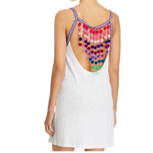 Pitusa Other - Pitusa Pom Pom Back Coverup Dress White M/L/XL